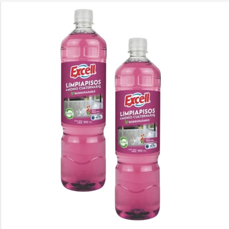 Pack x 2 Limpia Pisos Excell antibacteriano Primavera 900 ml cada uno