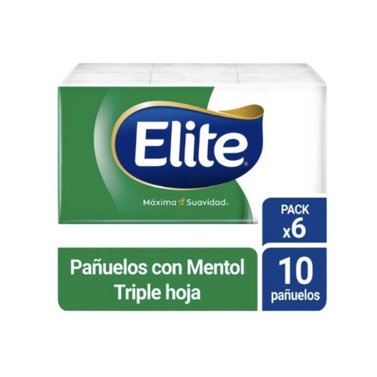 Pañuelos Mentolados Elite Pack x 6 unidades