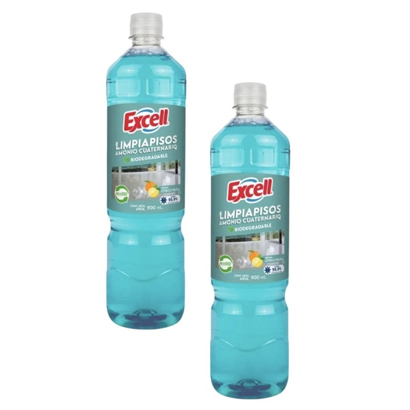 Pack x 2 Limpia Pisos Excell Citrus 900 ml c/u
