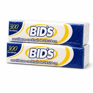 600 Servilletas BIDS Ultra Blanca