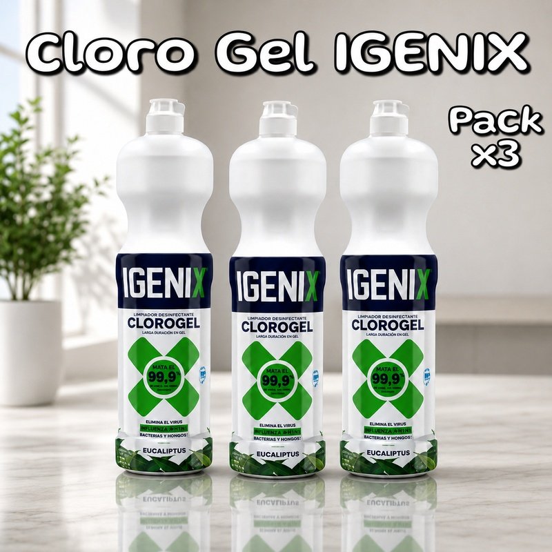 Cloro Gel Igenix Pack X3 unidades 900 ml c/u