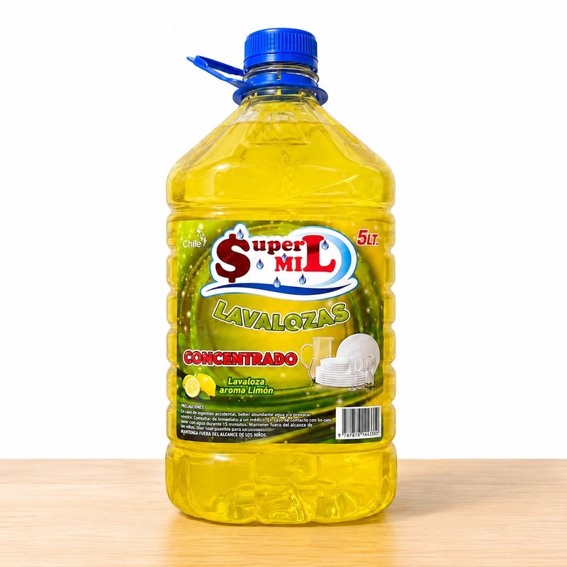 Lava Lozas 5 Litros Concentrado Super Mil Limón