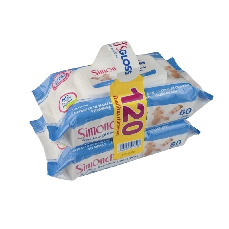 Pack x 2 Toallitas Húmedas Simonds - 120 unidades