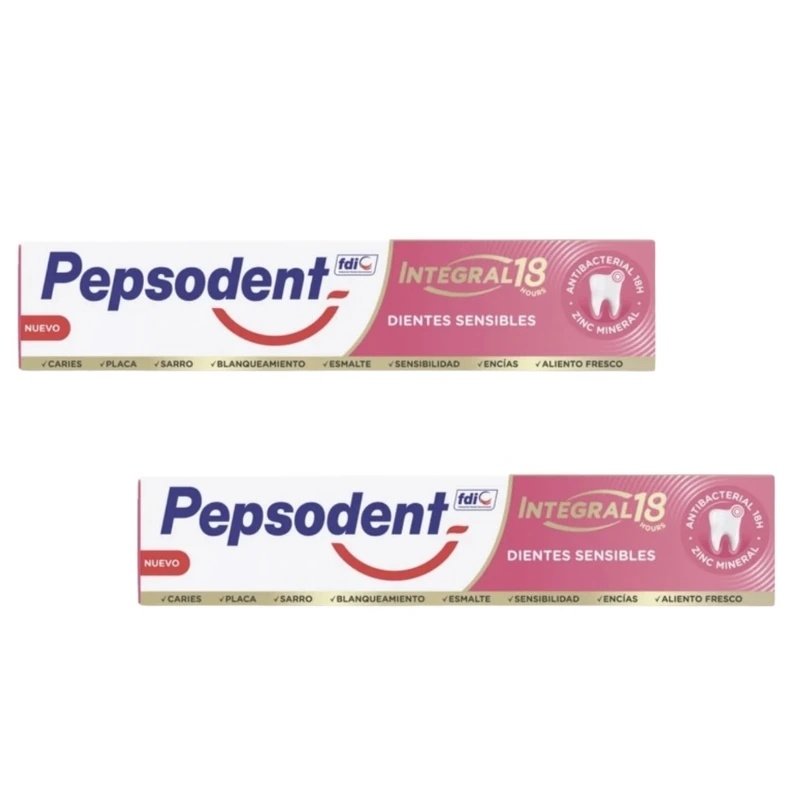 Pack x 2 pasta Dental Pepsodent Integral 18 horas Dientes sensibles
