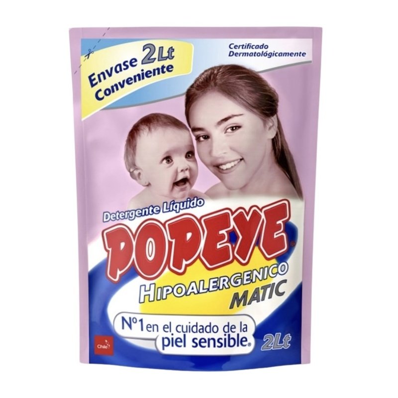 Detergente Popeye 2 Litros hipoalergénico