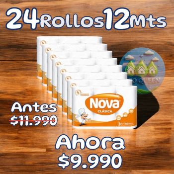 Toalla Nova Clásica 24 rollos 12 metros