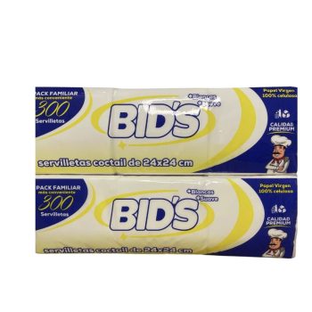 600 servilletas BIDS Ultra Blanca