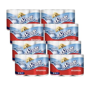 Manga papel higiénico Scott Aromas: 48 Rollos Doble Hoja 22 metros