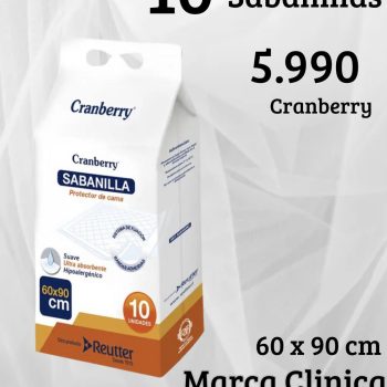 Sabanillas para cama (60x90 cm) 10 unidades Cranberry
