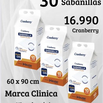 Sabanillas para cama pack x 3 (60x90 cm) 30 unidades Cranberry