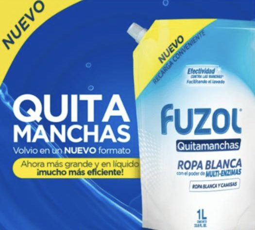Quitamanchas Fuzol 1 Litro Ropa Blanca