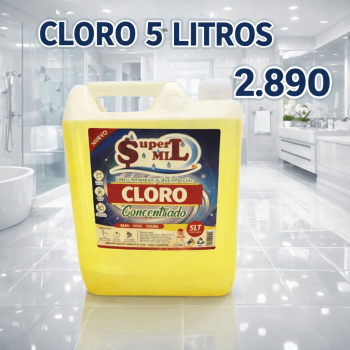 Cloro 5 litros Super Mil: Bidón de Desinfección de Alto Rendimiento