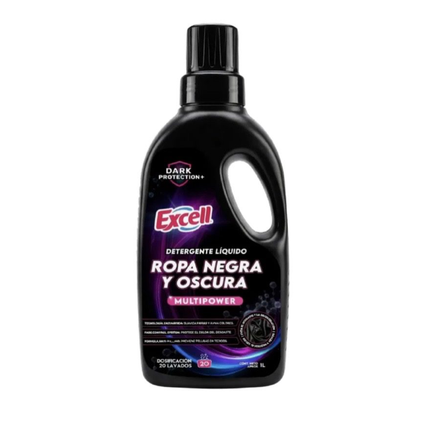 Detergente Excell Ropa Negra y Oscura 1 Litro