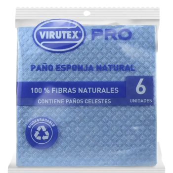 Paño Esponja Virutex Pack x 6 Celeste